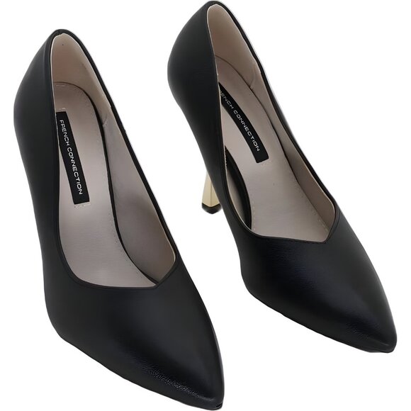 French Connection Anny Black Pointed-Toe Stiletto Pumps Size 6 - Picture 1 of 6